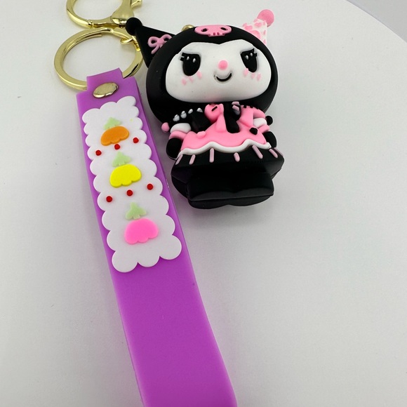 Kuromi Fancy Dress Keychain - New with strap - Picture 5 of 5
